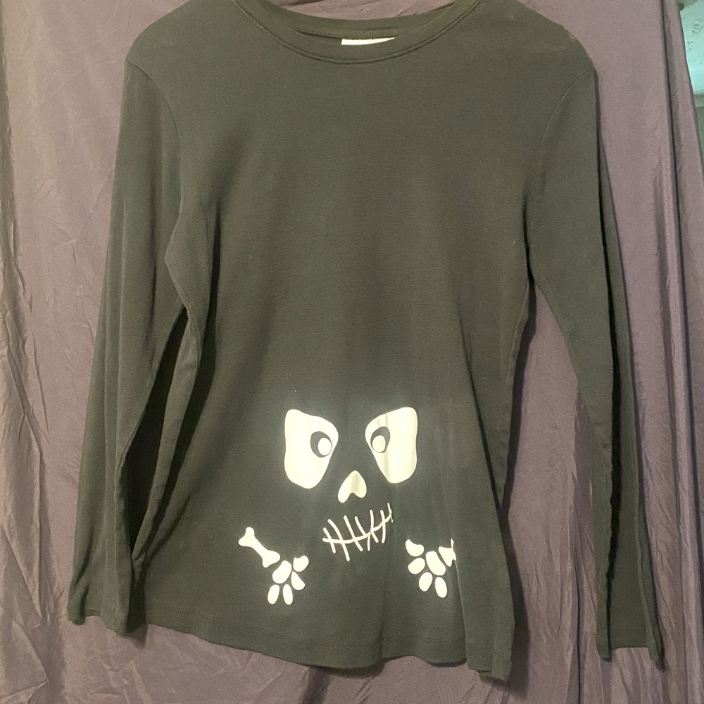 Maternity Halloween spooky long sleeve top